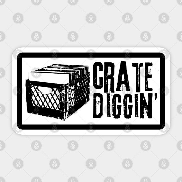 Crate Diggin' Box Sticker by Tee4daily